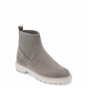 Dolce Vita Pepper Boots Lug Sole Gray Suede 9